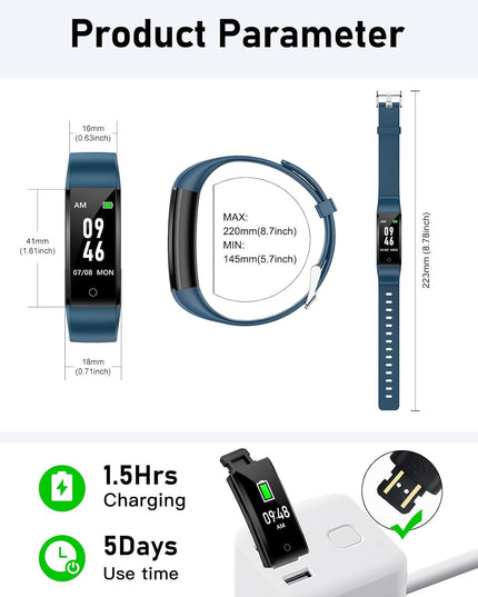 GRV Pedometer Watch Fitness Watch No Bluetooth/App/Phone Required,Fitness Tracker with Step Counter Calories Counter Sleep Monitor for Walking Running