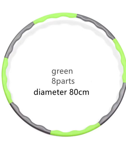 Detachable Pilates Fitness Hoop – Adjustable 7/8/9 Tube Massage Hula Hoop