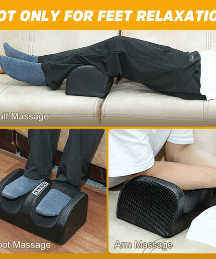 Electric Foot Massager Shiatsu Kneading Deep Tissue Relax Heated Roller Calf Pain Relief Fatigue Muscles Vibrator Machine Health