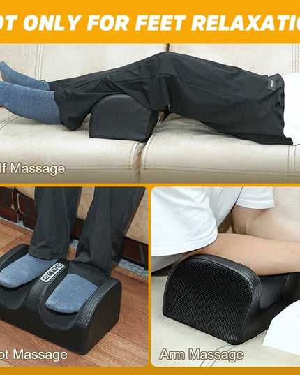 Electric Foot Massager Shiatsu Kneading Deep Tissue Relax Heated Roller Calf Pain Relief Fatigue Muscles Vibrator Machine Health