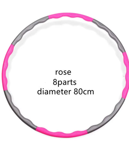 Detachable Pilates Fitness Hoop – Adjustable 7/8/9 Tube Massage Hula Hoop