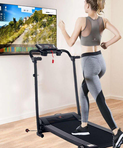 Running Treadmill Foldable Home Walking Electric Machine 9% Incline Gym Office