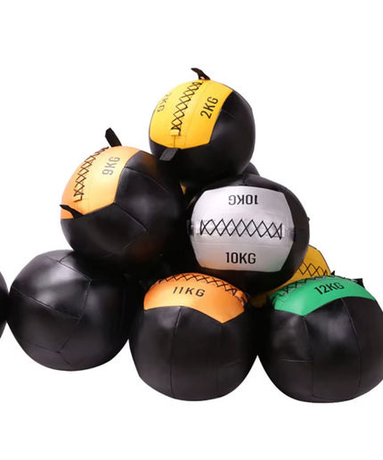 Fitness Soft Medicine Ball Wall Ball for Strength Workout Cross Training Full Body Exercise PU Leather Ripstop Durable 2-15Kg