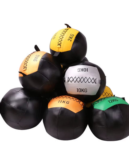 Fitness Soft Medicine Ball Wall Ball for Strength Workout Cross Training Full Body Exercise PU Leather Ripstop Durable 2-15Kg