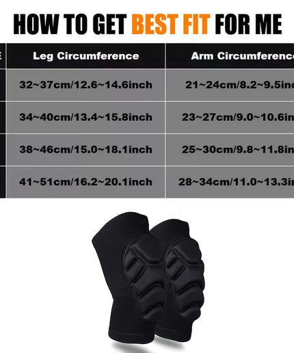 2Pc Professional Knee Elbow Pads for Men&Women,Knee Elbow Brace with Thick Shock-Absorbing Sponge,Knee Support & Elbow Support