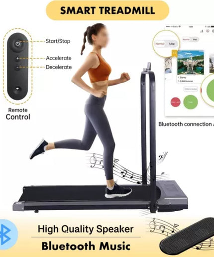 LED Foldable Treadmill Walking Running Machine Home Office under Desk W/ Remote