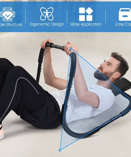 AB Abdominal Cruncher with Padded Headrest and Foam Handle
