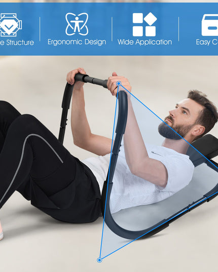 AB Abdominal Cruncher with Padded Headrest and Foam Handle