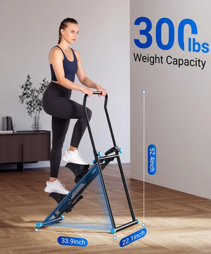 MERACH Stair Stepper Vertical Climber for Home Gym – Folding Full-Body Cardio Exercise Machine with Adjustable Handlebars, Extended Step Range & LCD Monitor