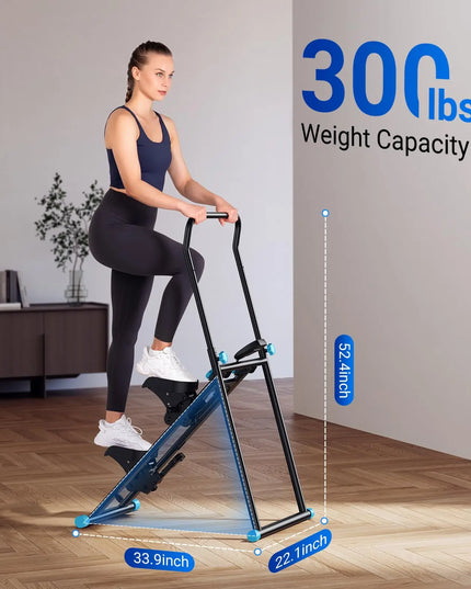MERACH Stair Stepper Vertical Climber for Home Gym – Folding Full-Body Cardio Exercise Machine with Adjustable Handlebars, Extended Step Range & LCD Monitor