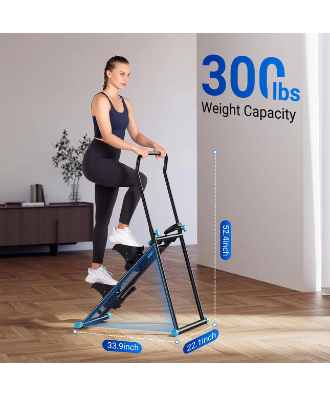 MERACH Stair Stepper Vertical Climber for Home Gym – Folding Full-Body Cardio Exercise Machine with Adjustable Handlebars, Extended Step Range & LCD Monitor