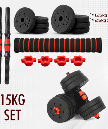 15/20/30/40 Kg Dumbbell Barbell Weight Set Pair Hand Weights Gym Fitness Workout