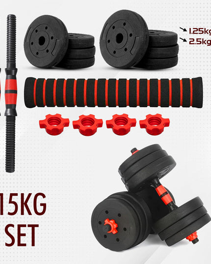 15/20/30/40 Kg Dumbbell Barbell Weight Set Pair Hand Weights Gym Fitness Workout