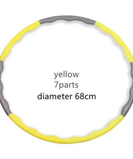 Detachable Pilates Fitness Hoop – Adjustable 7/8/9 Tube Massage Hula Hoop