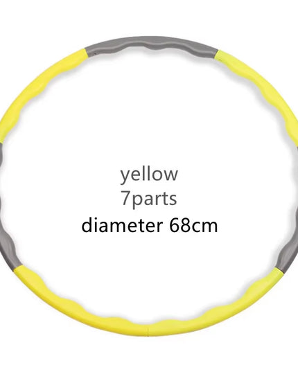 Detachable Pilates Fitness Hoop – Adjustable 7/8/9 Tube Massage Hula Hoop
