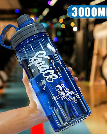2L 3L Large Capacity Sport Water Bottle with Filter Eco-Friendly Plastic Water Cup Portable Fitness Drink Bottle Kettle BPA Free