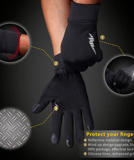 Winter Thermal Touch Screen Gloves for Women & Men – Warm Fleece Lined, Non-Slip Full Finger Gloves for Cycling, Running, Driving, Hiking & Daily Use (SRG102, USA Shipping Only)
