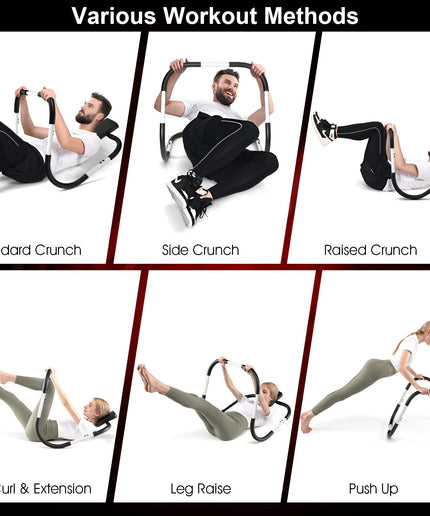 AB Abdominal Cruncher with Padded Headrest and Foam Handle