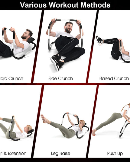 AB Abdominal Cruncher with Padded Headrest and Foam Handle