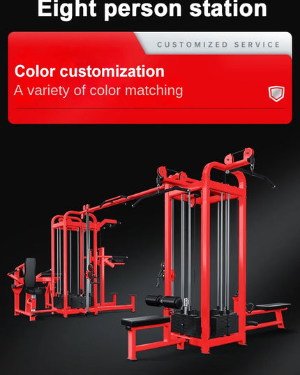 Eight Person Station Commercial Home Fitness Training Equipment Multi Functional Eight Person Station Gym Training Equipment