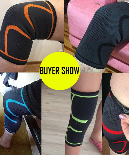 Compression Knee Support Sleeve – Elastic Sports Brace for Running & Cycling