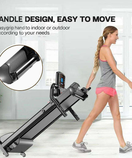 Running Treadmill Foldable Home Walking Electric Machine 9% Incline Gym Office