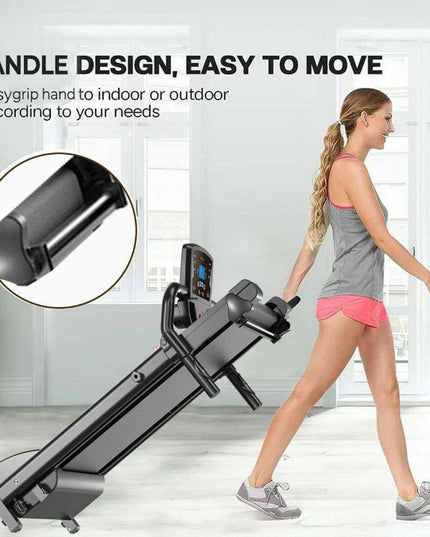 Running Treadmill Foldable Home Walking Electric Machine 9% Incline Gym Office