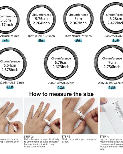 COLMI R12 Smart Ring 2025 – Touch Display Health Tracking Ring with Wireless Charging, 5ATM Waterproof for Men & Women