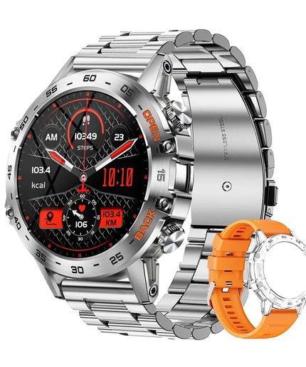MEVADEN Steel 1.39 Inch Men Luxury Smart Watch Bluetooth Call Sport Fitness Tracker Health Monitor Smartwatch for Male MD52