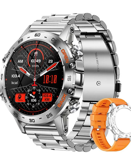 MEVADEN Steel 1.39 Inch Men Luxury Smart Watch Bluetooth Call Sport Fitness Tracker Health Monitor Smartwatch for Male MD52