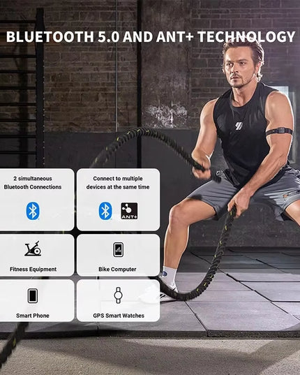 COOSPO HW9 Armband Heart Rate Monitor with HR Zones/Calories HRM Sensor for Fitness Cycling BLE5.0 ANT+ for Peloton,Zwift,Wahoo
