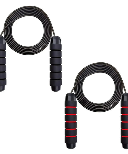 Adjustable Speed Jump Rope with Ball Bearings, PVC-Coated Steel Cable and Foam Handles