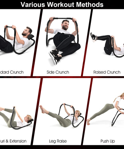 AB Abdominal Cruncher with Padded Headrest and Foam Handle