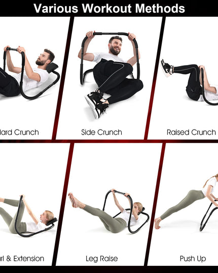 AB Abdominal Cruncher with Padded Headrest and Foam Handle